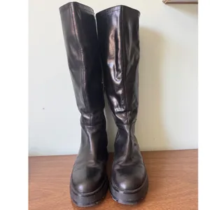 Vince Camuto 8.5 Leather Nettrio Knee High Riding Boot Chunky Plaform Biker 90s thumbnail 3