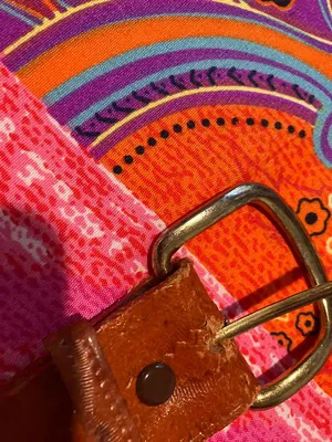 Handcrafted Red Beaded hand loom bead work belt thumbnail 5