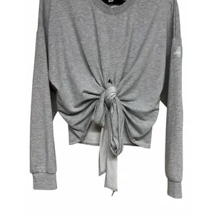 Alo Yoga Dreamy Wrap Pullover Sweatshirt Heather Gray Women's‎ Size Large thumbnail 5