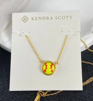 🥎 Kendra Scott Softball Short Pendant Necklace thumbnail 1
