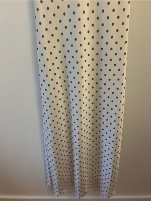 Thirty Thirty White Polka Dot Lace Trim Maxi Dress Size Small thumbnail 4