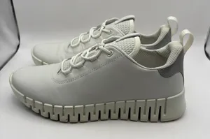 ECCO Gruuv Sneakers Women's 42 US 11-11.5 Ivory Gray Lifestyle Shoes thumbnail 1