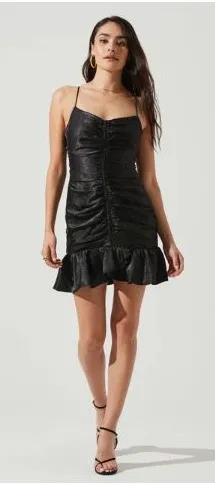 ASTR Cinched open back dress thumbnail 1