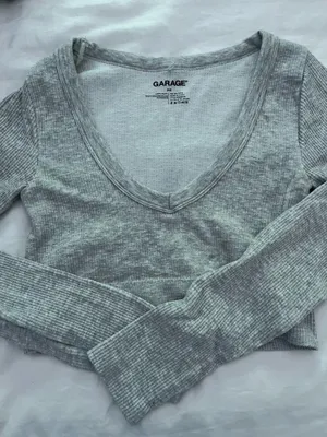 Garage Top Crop Long Sleeve Ribbed thumbnail 1