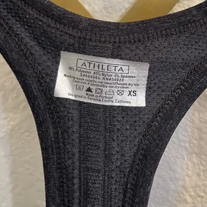 Athleta Fast Track Ruched Tank Top Racerback Dark Grey Running XS thumbnail 3