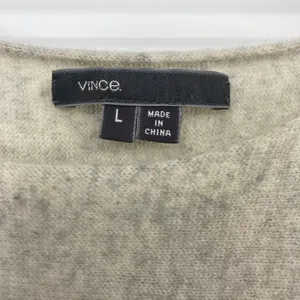 Vince Cashmere Sweater Boatneck Split Hem Light Gray Neutral Cozy Womens Large thumbnail 6