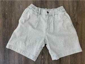 Aerie Striped Shorts XXS Elastic Waist Blue White Casual Summer thumbnail 1
