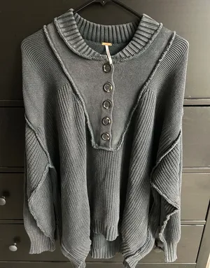 Free People Maggie Sweater Henley thumbnail 1