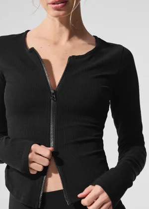 Alo Ribbed Stardust Long Sleeve thumbnail 1