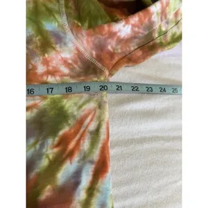 Faded Glory 1/4 Zip Sweatshirt Tie Dye Size M Long Sleeve Collar Cotton Boho‎ thumbnail 5