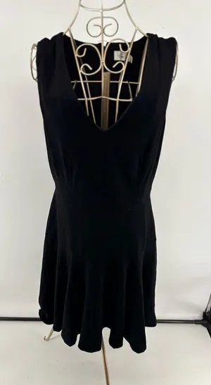 Eliza J Black V Neck Fit & Flare Cocktail Dress Women’s Size 12 Sleeveless thumbnail 1