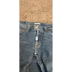 Levis 542 Low Flare Jeans Womens 14M Medium Wash Blue Flap Pocket Stretch‎ Denim thumbnail 7