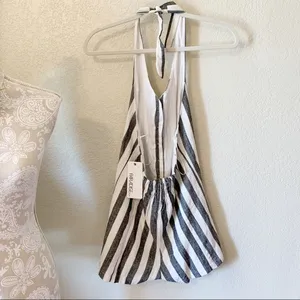NWT Striped Button Halter Romper thumbnail 6