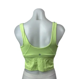 Lululemon Green V Neck Sleeveless Yoga Gym Athletic Activewear Crop Tank Top S thumbnail 3