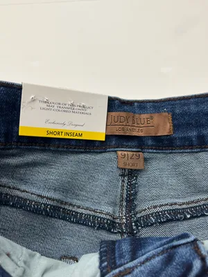 Judy Blue Boot Cut Dark Blue Denim Jean Womens Size 9 / 29 Short Inseam NEW thumbnail 2