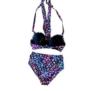 Tempt Me Womens Bikini Set High Waisted Push Up Halter Leopard‎ Print 2 Piece M thumbnail 6