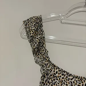 Maurice’s 24/7 Animal Ruffle Strap Midi Dress‎ black tan size large thumbnail 5