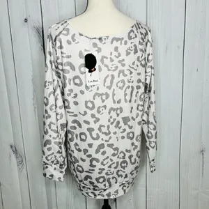 NWT Leo Rosi Womens Animal Print Pajama Sleepwear Set Sz S Gray Long Sleeve thumbnail 8