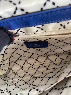 Kate Spade 2 way Saffiano Leather Purple - Blue Handbag Laurel Way Greer NWOT thumbnail 3