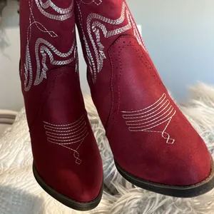 Red Cowgirl Boots Mid Calf Embroidered Western Cowboy Womens 6.5 New in Box thumbnail 8