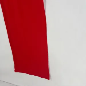 Haute Monde Red Stretch Ribbed Jersey Knit Side Slit Bodycon‎ Scoop Maxi Dress S thumbnail 5