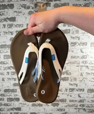 Flojos | women white cushion flip flops sandals thumbnail 1
