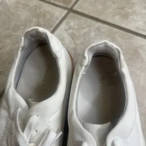 Jenni Kayne White Canvas Platform Sneakers Gum Sole Made in Portugal Size 38/8 thumbnail 14