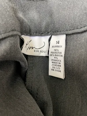Kim Rogers NWT Heather Charcoal Average 14 Women’s Dress Pants- Straight Leg thumbnail 4