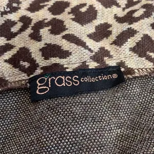 Grass Collection Leopard Jacquard Knit Mini Skirt Medium Pockets Stretch thumbnail 8
