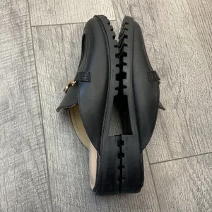 Sincerely Jules Ragu Black Lug Sole Horsebit Mule Loafers Womens 9M thumbnail 6