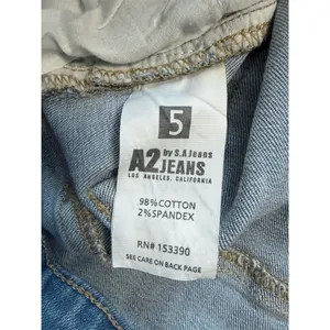 A2 by S.A Jeans Womens Size 5 Light Wash Distressed Skinny Jeans 27 Inseam thumbnail 5