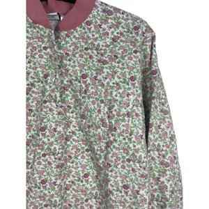 Vermont Country Store Floral Pajamas XS Pink Cotton Jogger Lounge Set Cottage thumbnail 4