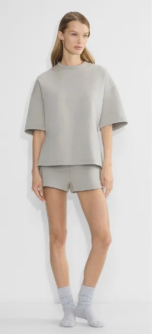 The Group by Aritzia Aro T-shirt Grey Short Sleeve Oversized‎ Side Slits Size 2 thumbnail 1