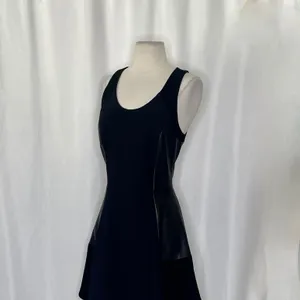 RAG & BONE Leather Montrose Fit‎ N' Flare Little Black Dress Panel Mini Size 6 thumbnail 7