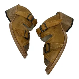 Freebird Caprice Leather Buckle Mule Sandals Brown Boho Womens Size 10 thumbnail 9