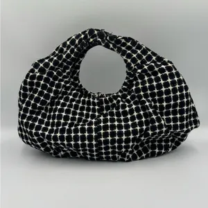 Giannini Black & White Grid Pattern “Dumpling” Handbag thumbnail 3