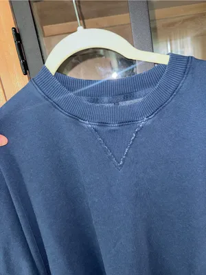 American Eagle Seriously Lived-In Oversized Crewneck Sweatshirt Navy ribbed thumbnail 5