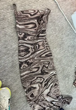 12th Tribe Brown Maxi Dress With Slit thumbnail 6
