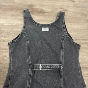 Levi’s black denim button front tank dress black/gray thumbnail 12