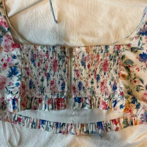 For Love & Lemons Juliet Floral Puff Shoulder Top thumbnail 6
