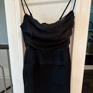 Superdown Black Cowl Neck Mini Dress — Size S thumbnail 4