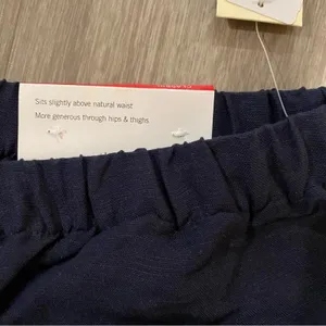 CJ Banks Navy Linen Blend Pull On Capri Pants 2X NWT thumbnail 7