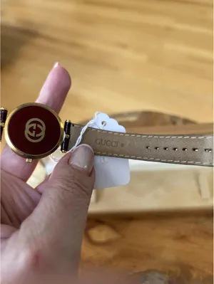 Rare Vintage Gucci 2000M Swiss Timepiece Stacked Watch Red & Green thumbnail 5