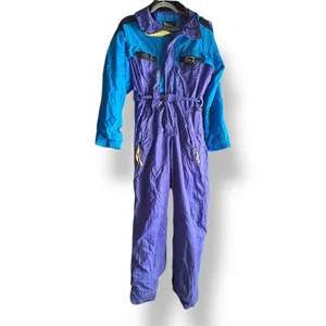 Vintage 90s Inside Edge Purple Blue One Piece Ski Suit‎ Youth XL Womens Fit Snow thumbnail 5