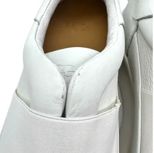 Women’s UGG Libu Stretchy White Leather Slip On Sneakers Sz 8.5 Elastic Narrow thumbnail 4