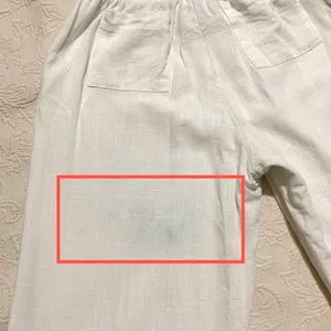 Princess Polly White Linen Blend Wide Leg Elastic Waist Pull On Lined Pants thumbnail 4