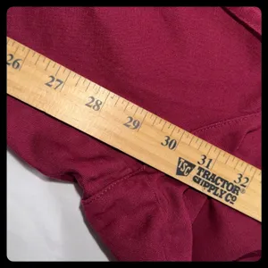 Gap Easy Pant Womens L Tall Maroon Tapered Leg Ankle Length Cotton Blend Pull On thumbnail 9