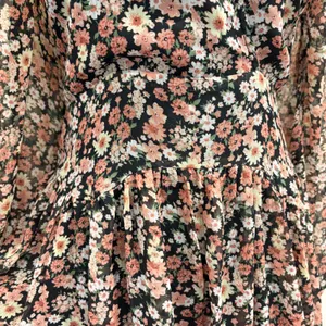 Bardot Cut Out Frill Dress Floral‎ Long Sleeve Back Tie Mini XS Cottage Prairie thumbnail 4