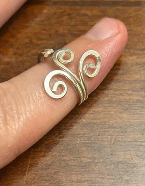 925 sterling silver ring band h96 1.49g size 5 thumbnail 1
