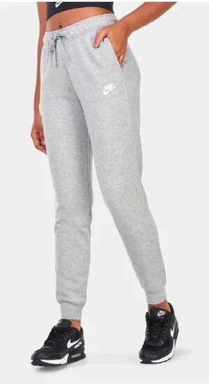 Nike Sportswear Club Fleece Joggers Women's Small Gray Just Do It Sweatpants thumbnail 1